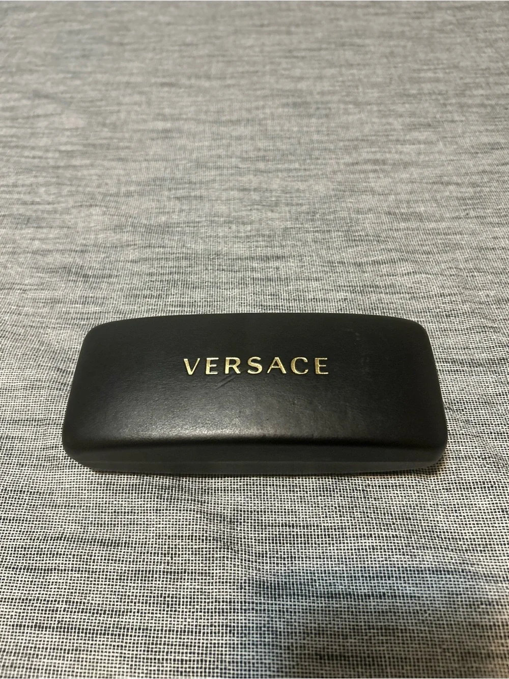 Versace Black Sunglasses Hard Case with Gold Logo